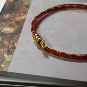 Bracelet Serpent Fil Rouge – Force de Vie, Or 24K photo review