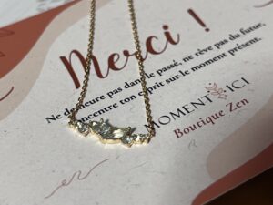 Collier Topaze – Couronne d’Azur, Argent 925 Plaqué Or 14K photo review