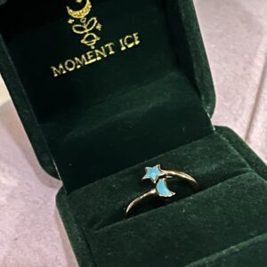 Bague Turquoise – Ciel Enchanté, Argent Plaqué Or photo review