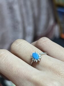 Bague Turquoise – Rose des Mers, Argent 925 photo review