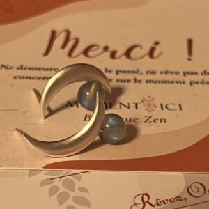 Boucles d'Oreilles Labradorite – Croissant Enchanté, Argent photo review