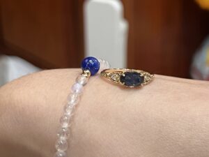 Bague Labradorite et Lapis Lazuli – Sagesse Astrale, Argent Plaqué Or photo review