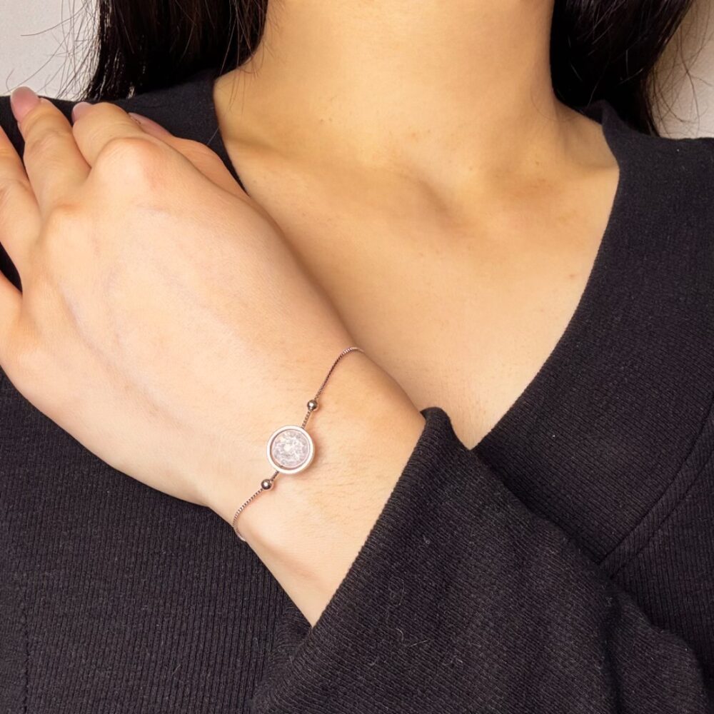 Bracelet Cristal de Roche – Clair de Lune, Argent 925
