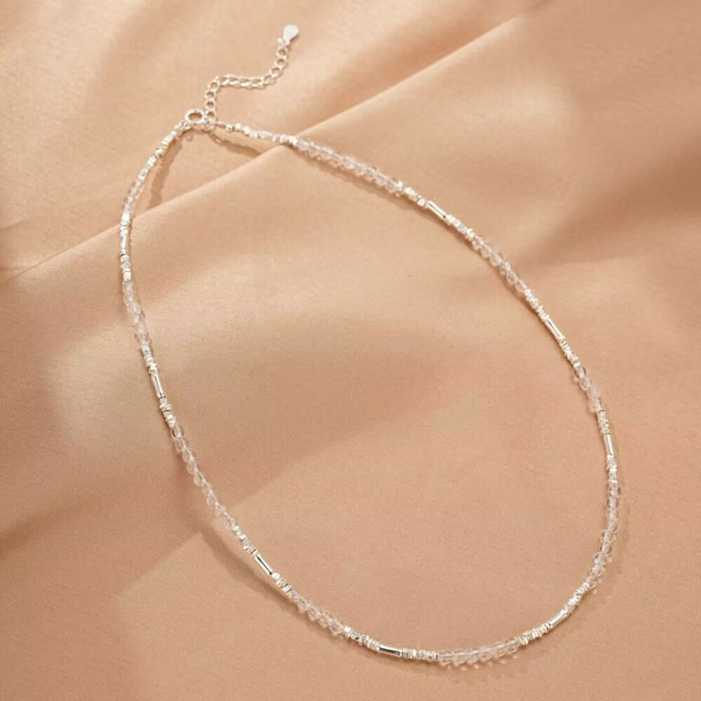 Collier Cristal de Roche – Pure Harmonie, Argent