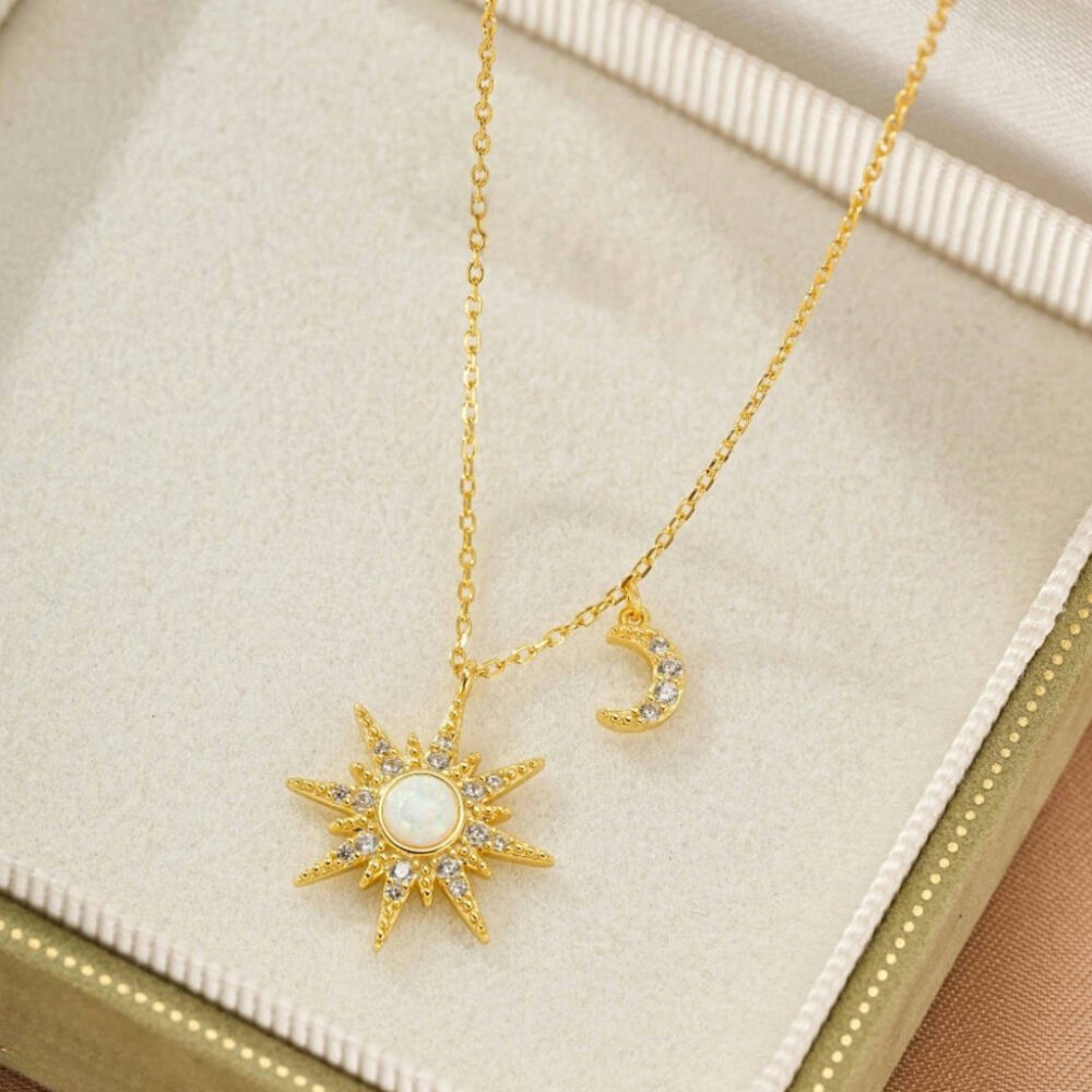 Collier Opale – Beauté Cosmique, Argent