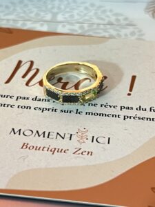 Bague Péridot – Arc en Ciel, Argent Plaqué Or photo review
