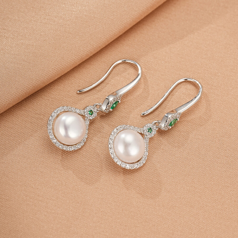 Boucles d’Oreilles Perle – Elegancia, Argent 925