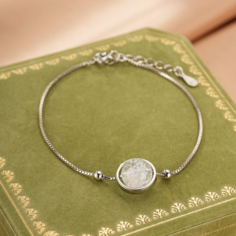 Bracelet Cristal de Roche – Clair de Lune, Argent 925