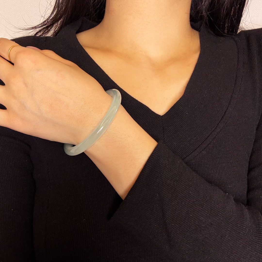 Bracelet Jonc Aigue-Marine – Douceur Céleste