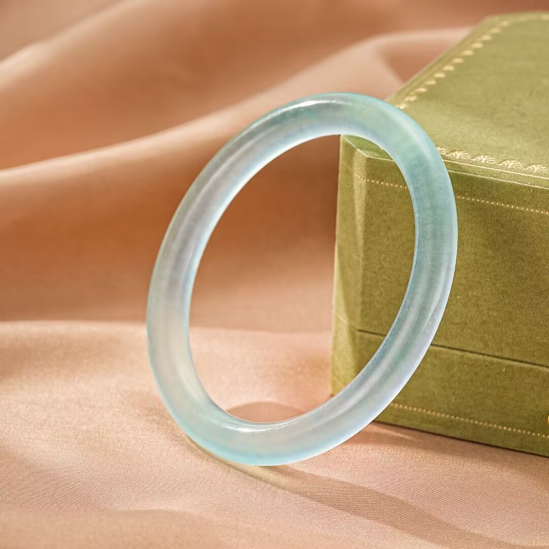Bracelet Jonc Aigue-Marine – Douceur Céleste