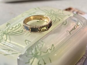 Bague Péridot – Arc en Ciel, Argent Plaqué Or photo review