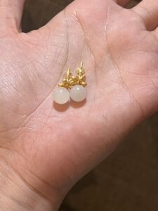 Boucles d’Oreilles Jade – Charme Vertueux, Argent Plaqué Or photo review
