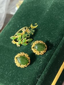 Boucles d'Oreilles Jade – Reine de Jade, Argent Plaqué Or photo review