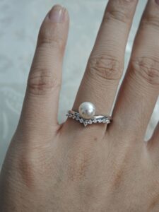 Bague Perle – Courbe Élégante, Argent 925 photo review