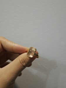 Bague Cristal de Roche – Reflet Précieux, Argent Plaqué Or 10K photo review