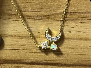 Collier Opale – Éclat de Lune, Argent Plaqué Or 18K photo review
