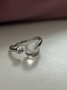 Bague Cristal de Roche – Sphère de Lumière, Argent photo review