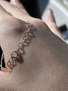 Bracelet Opale – Lien Précieux, Argent Plaqué Or photo review
