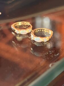 Boucles d'Oreilles Opale – Halo Intemporel, Argent photo review