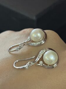 Boucles d'Oreilles Perle – Goutte Royale, Argent photo review