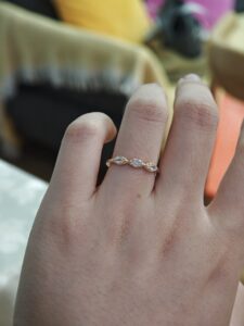 Bague Opale et Pierre de Lune – Harmonie Astrale, Argent Plaqué Or photo review
