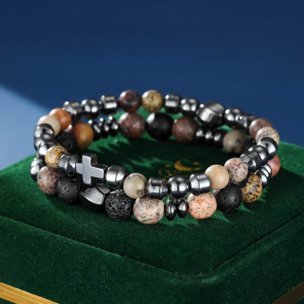 Bracelet Homme Hématite – Force Ancrée