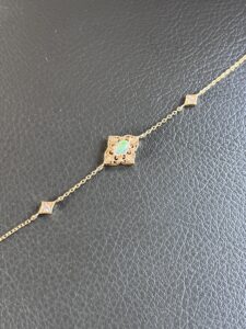 Bracelet Opale – Lumière Bohème, Argent Plaqué Or 10K photo review