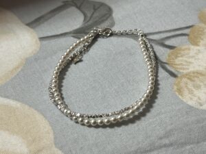 Bracelet Perle – Double Éclat, Argent photo review