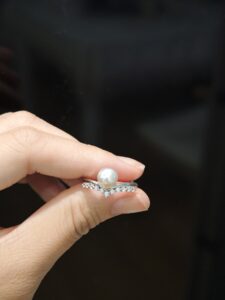 Bague Perle – Courbe Élégante, Argent 925 photo review