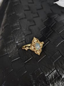 Bague Opale – Lumière Bohème, Argent Plaqué Or 10K photo review