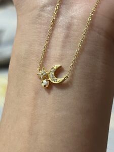 Collier Opale – Éclat de Lune, Argent Plaqué Or 18K photo review
