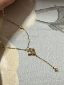 Collier Opale – Lumière Bohème, Argent Plaqué Or 9K photo review