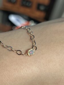 Bracelet Opale – Lien Précieux, Argent Plaqué Or photo review