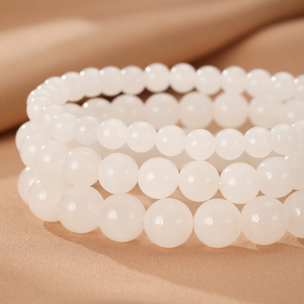 Bracelet Jade Blanc – Harmonie Intemporelle