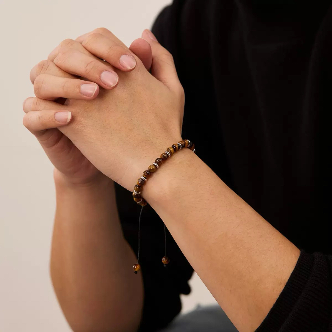 Bracelet Homme Œil de Tigre – Équilibre Viril