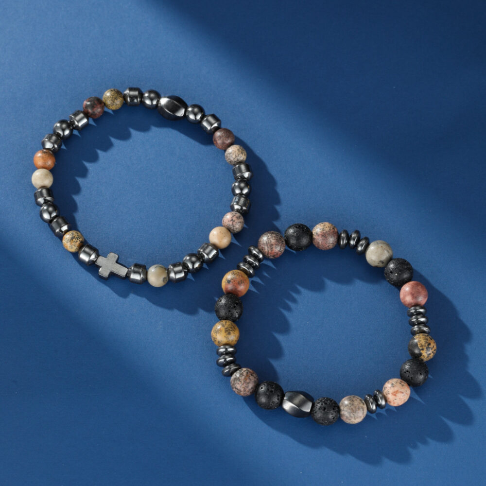 Bracelet Homme Hématite – Force Ancrée