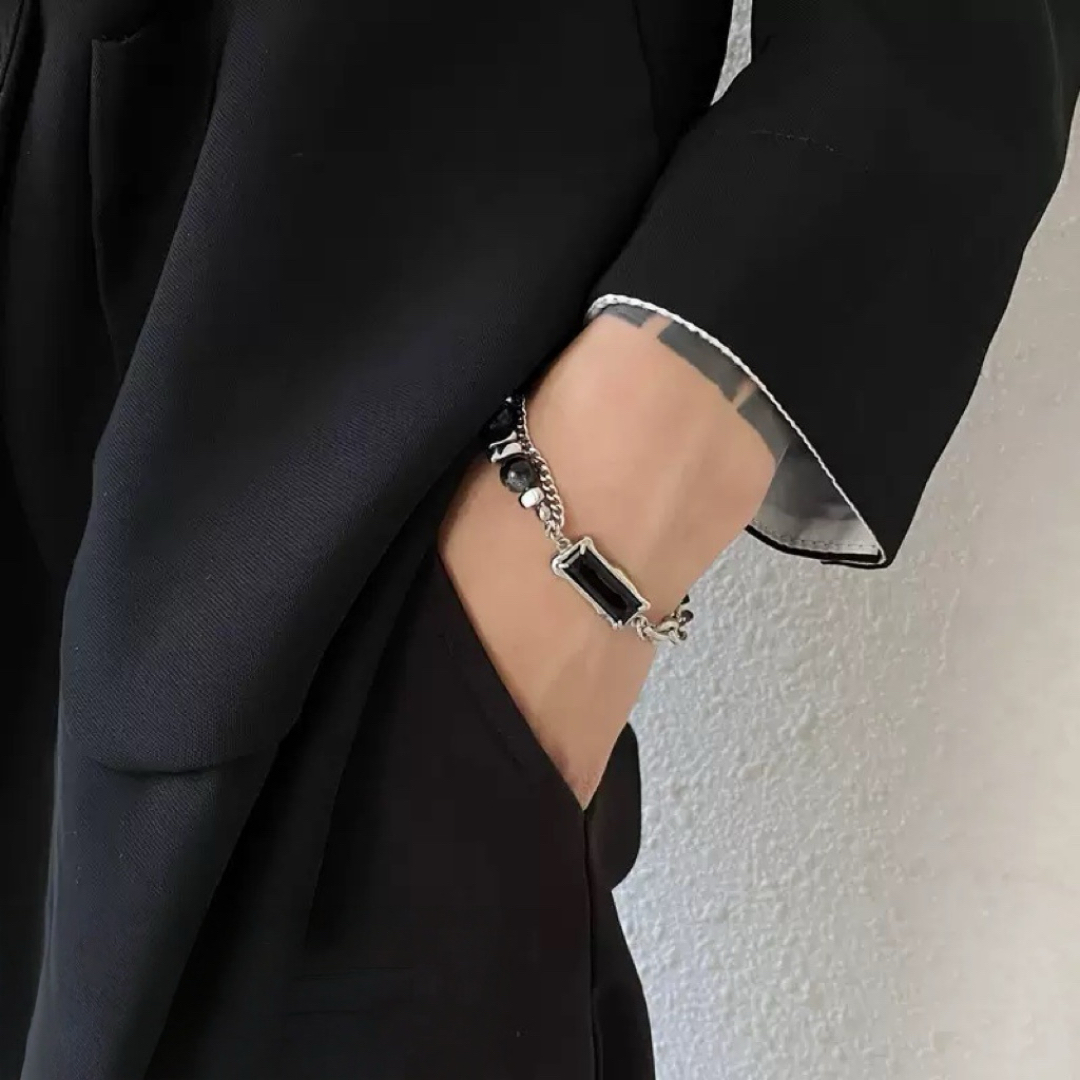 Bracelet Homme Obsidienne – Éclat Souterrain