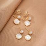 Boucles d’Oreilles Perle – Éclat Marin