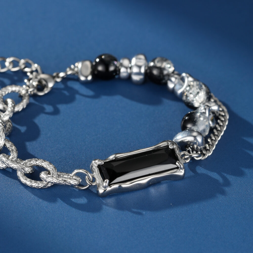 Bracelet Homme Obsidienne – Éclat Souterrain