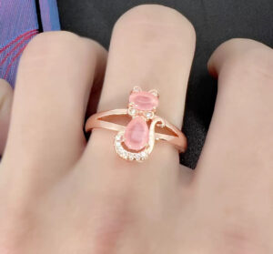 Bague Enfant Quartz Rose – Chaton photo review