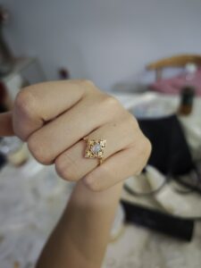 Bague Opale – Lumière Bohème, Argent Plaqué Or 10K photo review