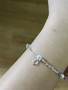 Bracelet Cristal de Roche et Apatite – Onde Joyeuse, Argent photo review