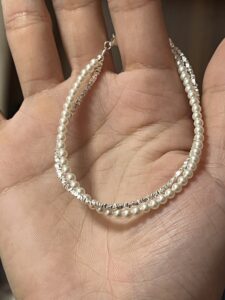 Bracelet Perle – Double Éclat, Argent photo review