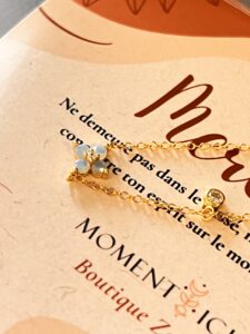 Bracelet Fleur Opale – Pétale Radieux, Argent Plaqué Or photo review