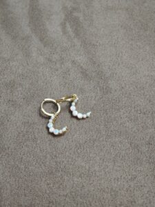 Boucle d’Oreille Opale – Douce Lueur, Argent 925 Plaqué Or 18K photo review