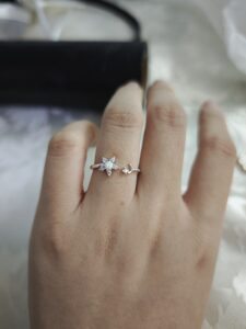 Bague Opale – Lune Stellaire, Argent photo review