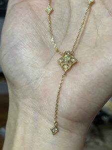 Collier Opale – Lumière Bohème, Argent Plaqué Or 9K photo review
