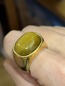 Bague Homme Œil de Tigre – Impact Solaire photo review