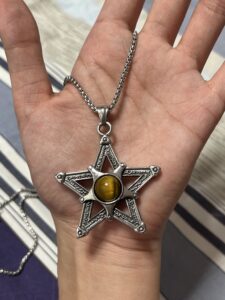 Collier Homme Œil de Tigre – Pentacle Sacré photo review