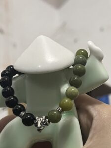 Bracelet Homme Jade et Obsidienne – Jardin Secret, Argent photo review
